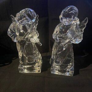 Mikasa Angelic Violin and Harp Lead Crystal Figurines (2pc. Set)